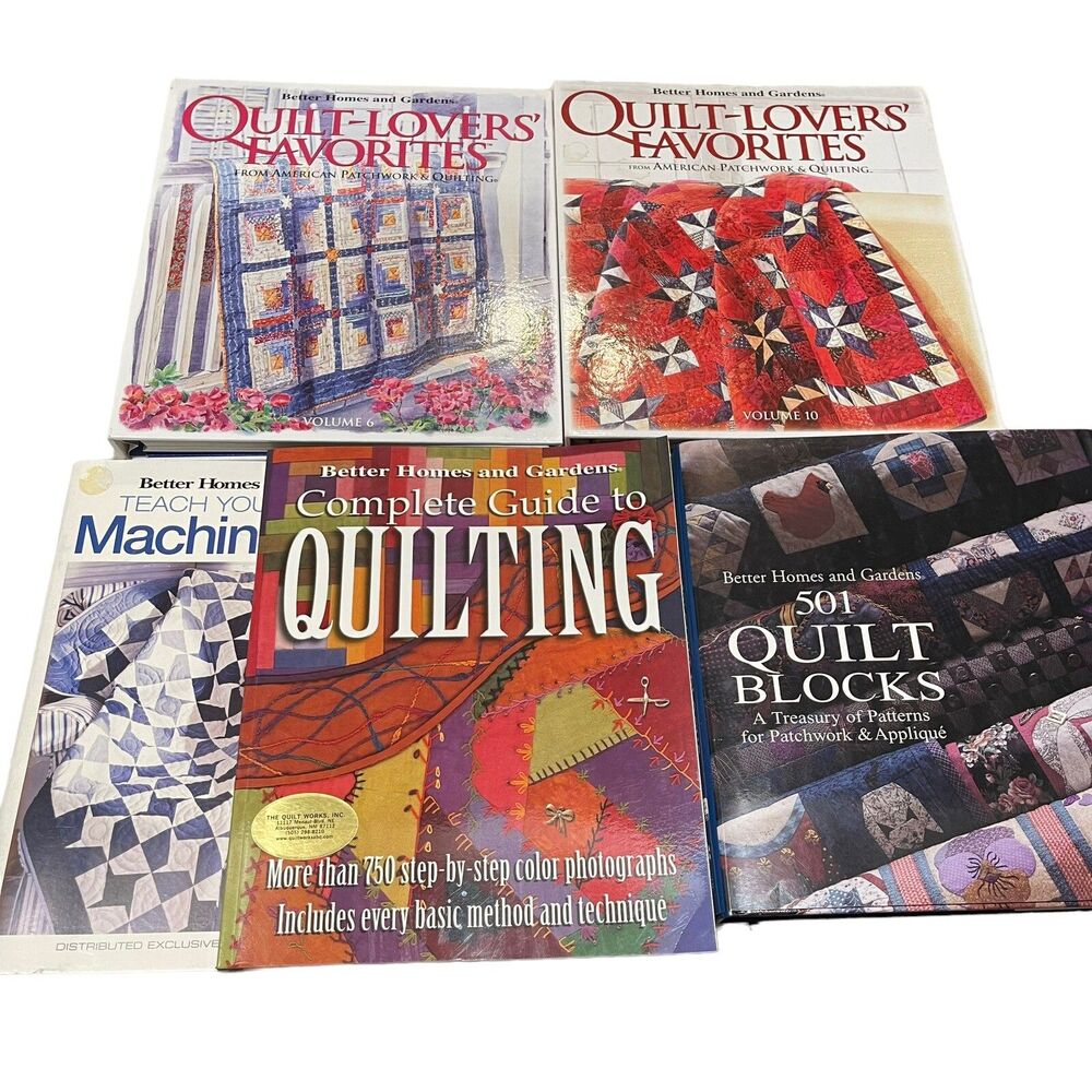 Lot 5 QUILT BOOKS Better Homes & Gardens 2 Spiral Bound Vol 6 & 10 Blocks Guide